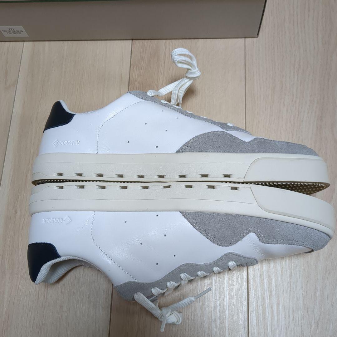 【美品】REGAL リーガル レザースニーカー 26.5cm 白 グレー 箱付