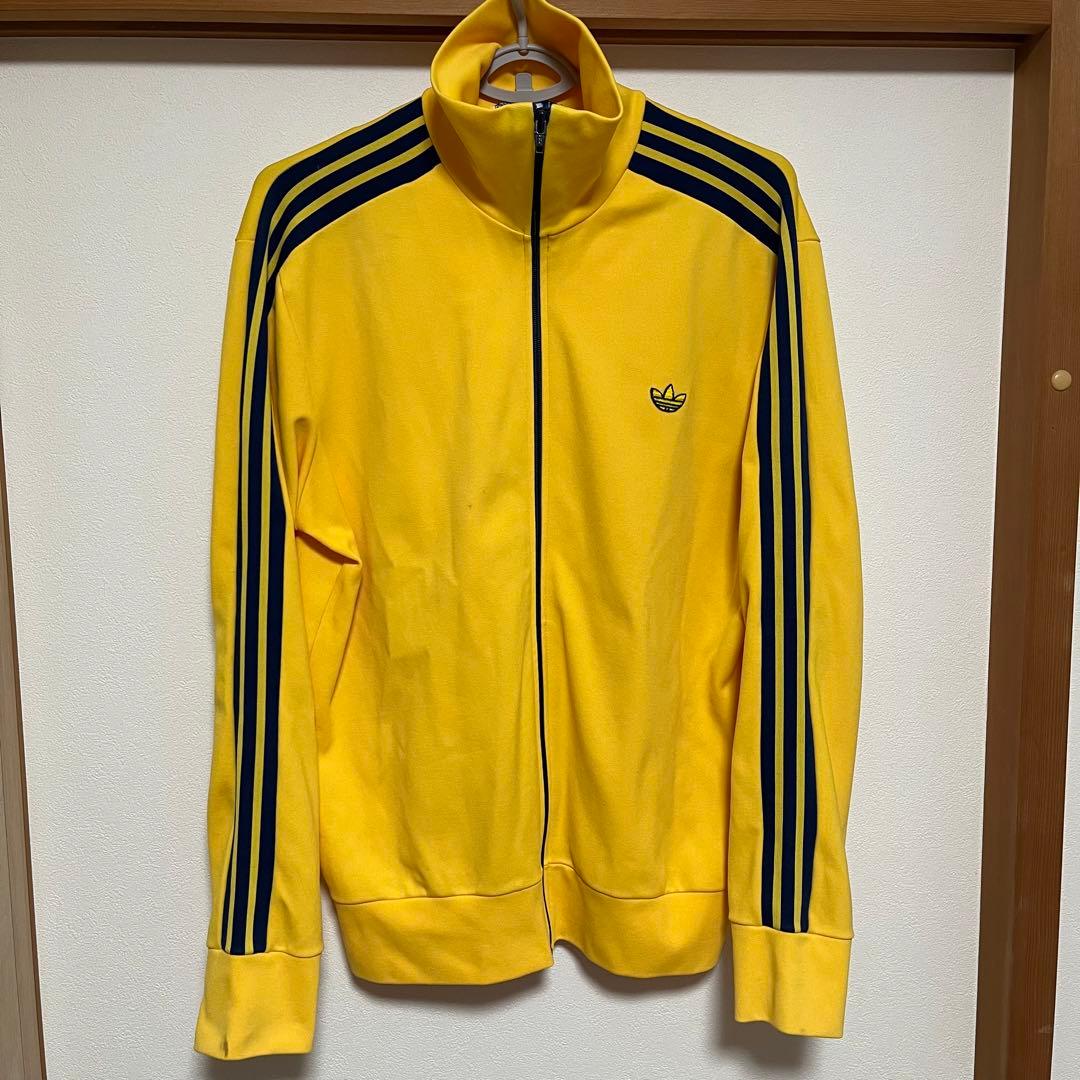 70s 80s アディダス adidas トラックジャケット M イエロー - メルカリ