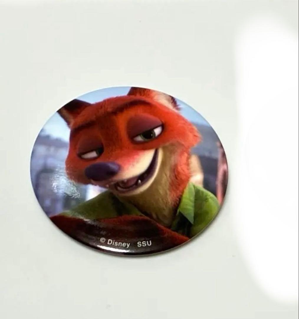 happyくじ J賞 ズートピア ニック 缶バッジ - メルカリ