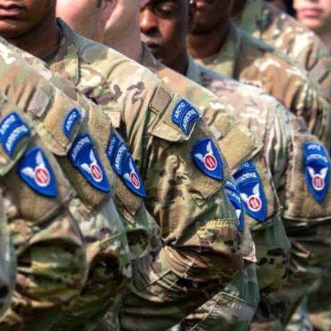 米軍実物未使用品 アメリカ陸軍 第11空挺師団 カラー ベルクロ付