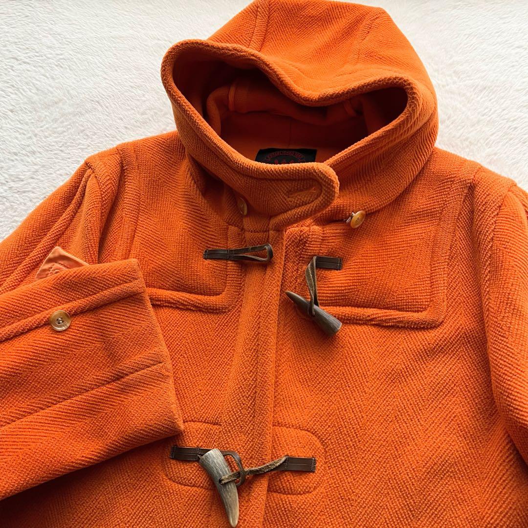 希少色】オールドイングランド ダッフルコート ヘリンボーン オレンジ