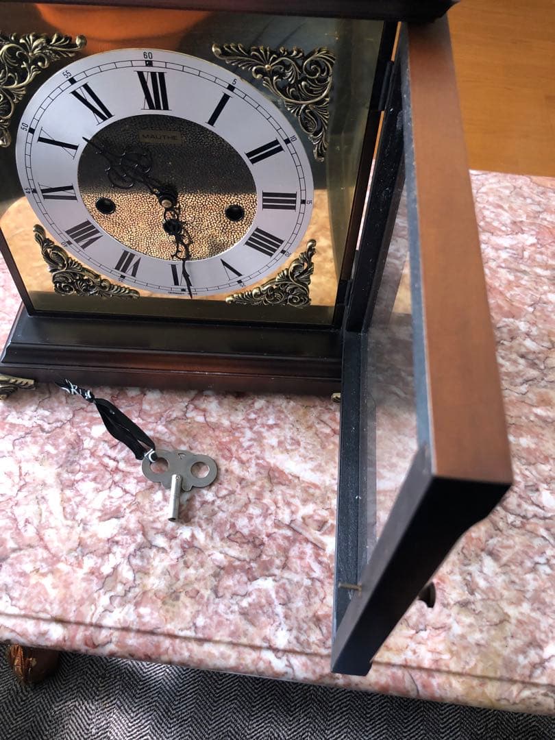 ドイツ MAUTHE社 マウテ社 ゼンマイ式置時計 機械式置時計 8日間連続