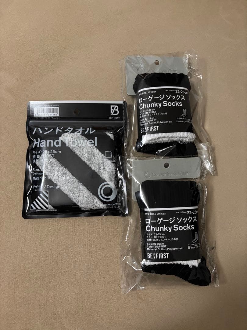 BE:FIRST ファミマ ハンドタオル ソックス - メルカリ