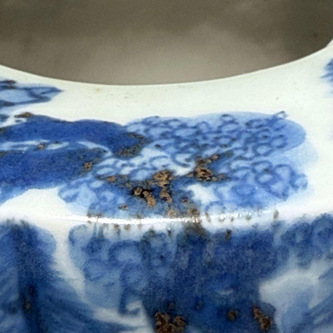 古伊万里 古平戸 染付山水図銚子 江戸時代 古美術 オブジェ 雰囲気◎