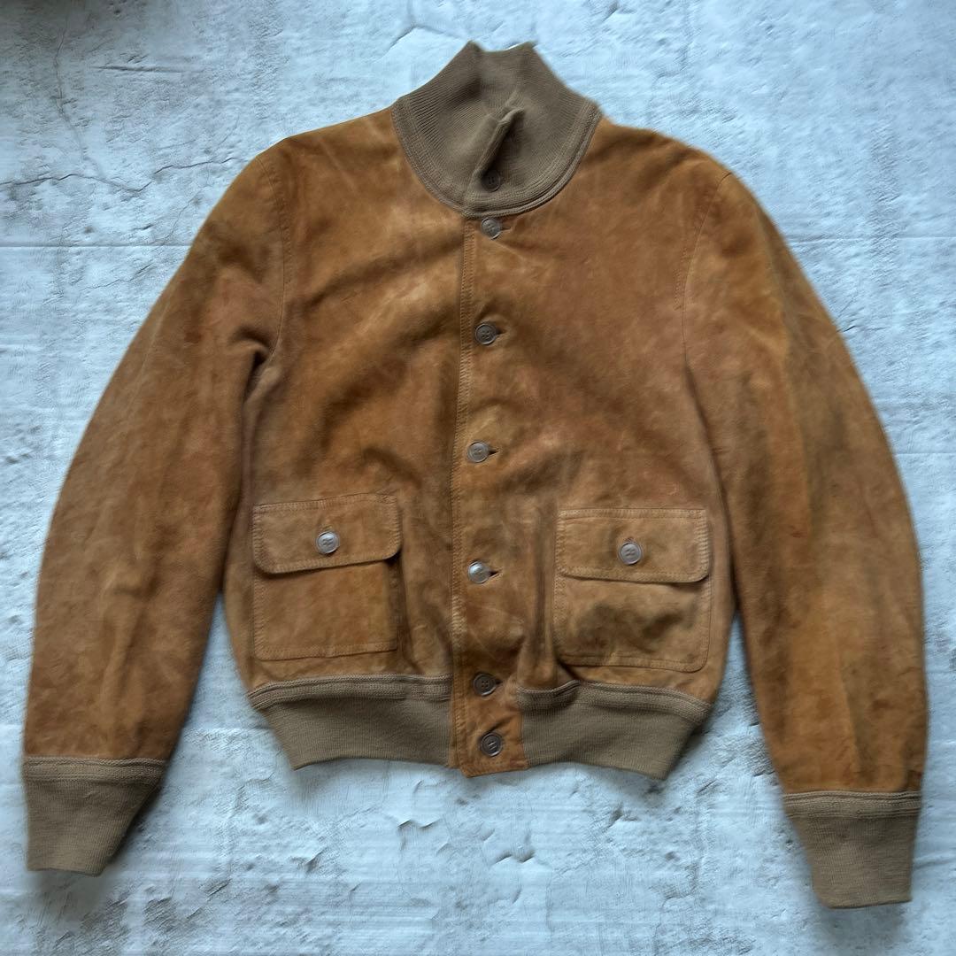 Vintage 80s ユーロ　 レザージャケット　スエードジャケット　52