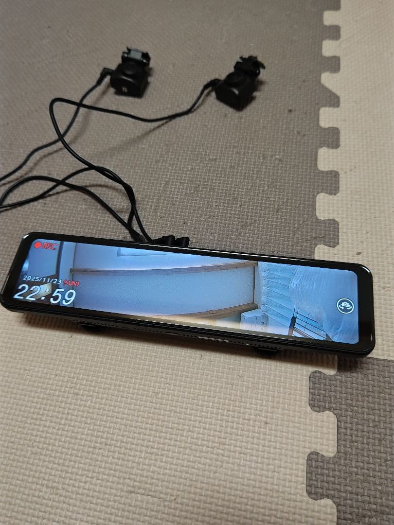 コムテックZDR038前後カメラドライブレコーダー インナーミラータイプ配線付き