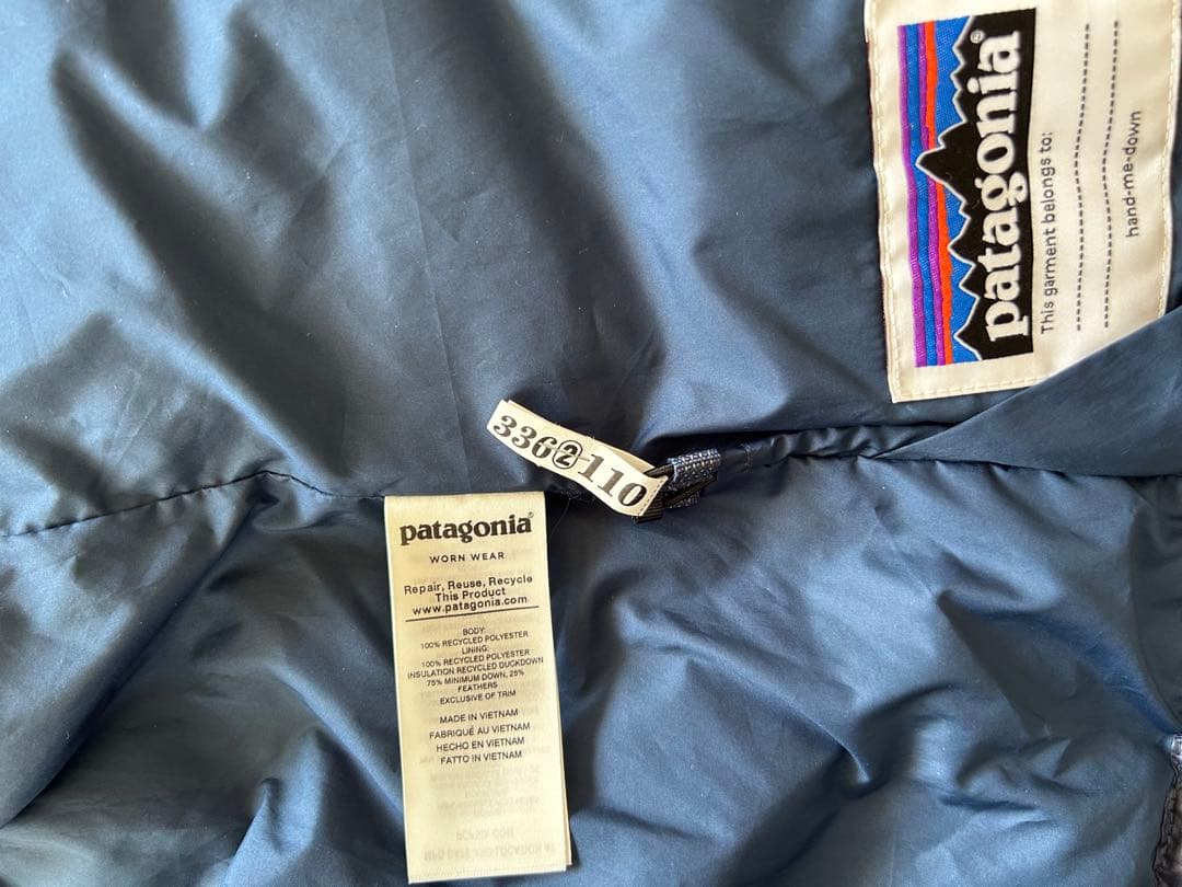 パタゴニア ダウンセーター フーディー ネイビー ダウンXXL