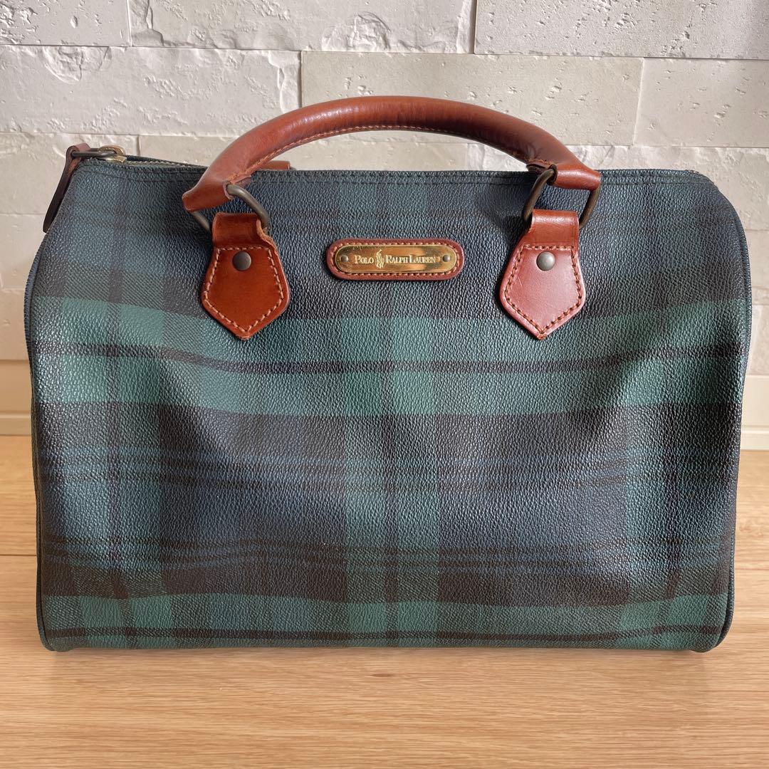 〈POLO RALPHLAUREN〉ミニボストンバッグ チェック