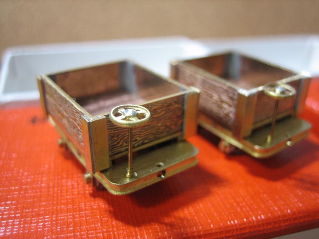 HOナロー／杉山模型／箱型鉱車 完成品／２輌セット／真鍮製