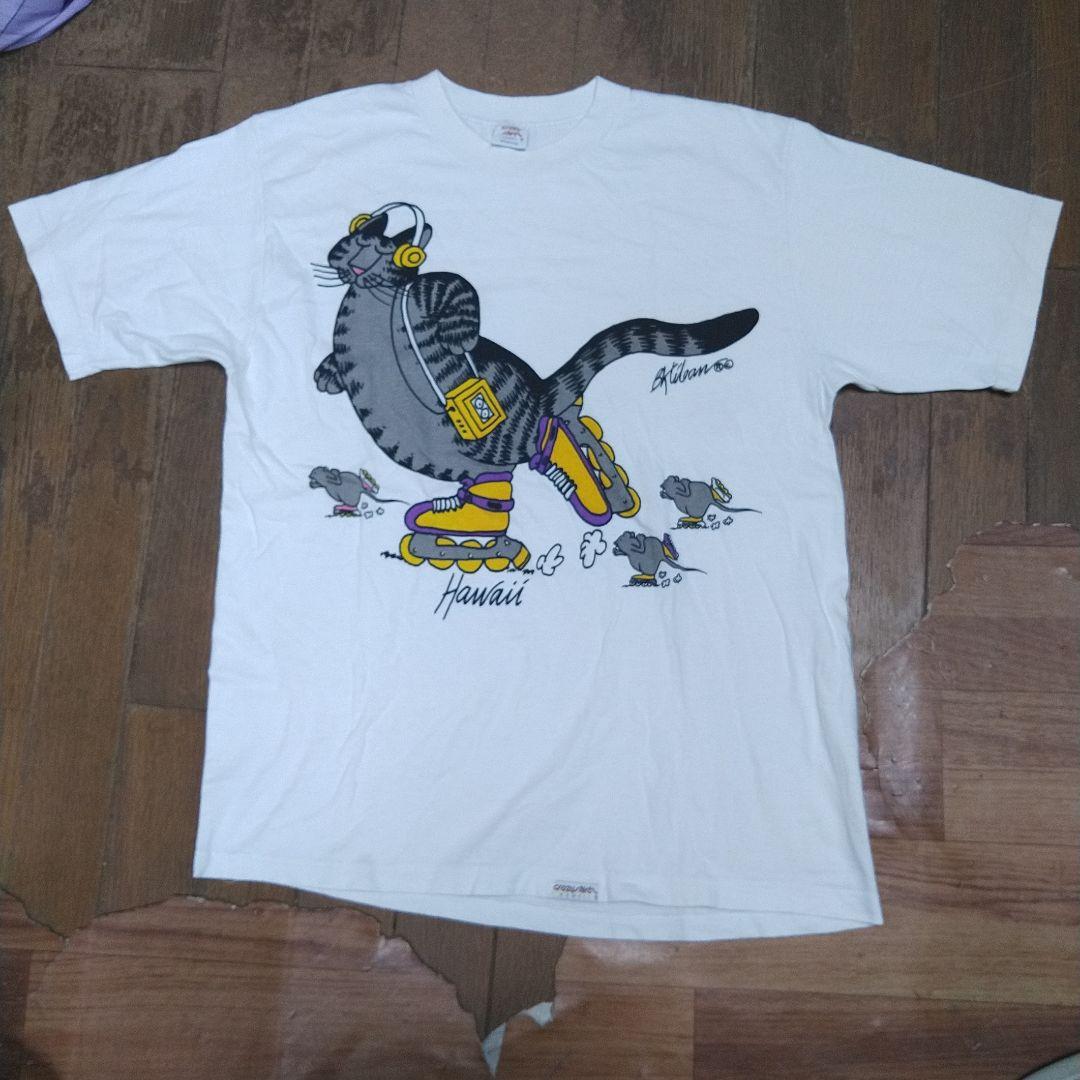 crazy shirtsクレイジーシャツUSA製90sクリバンキャットTシャツM