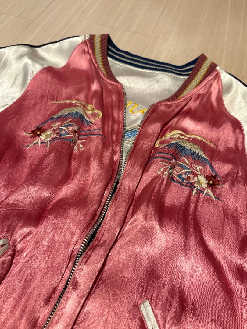 ギリ様90s–00s 梵殷 舞妓刺繍 リバーシブル スカジャン 和柄 スーベニア