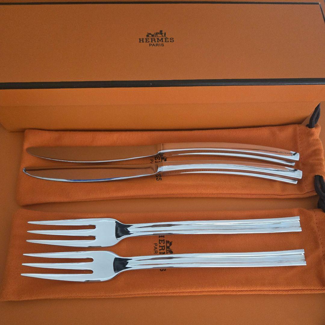 HERMES カトラリー フォーク ナイフセット エルメス アトラージュ カトラリー ディナーセット ナイフ スプーン