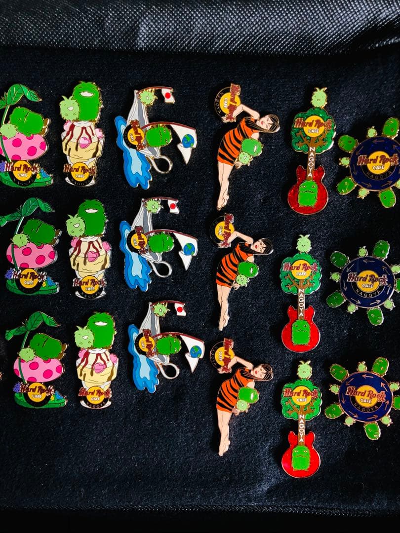 ハードロックカフェピンバッジ 愛・地球博 金 銀 銅 3色フルセット激