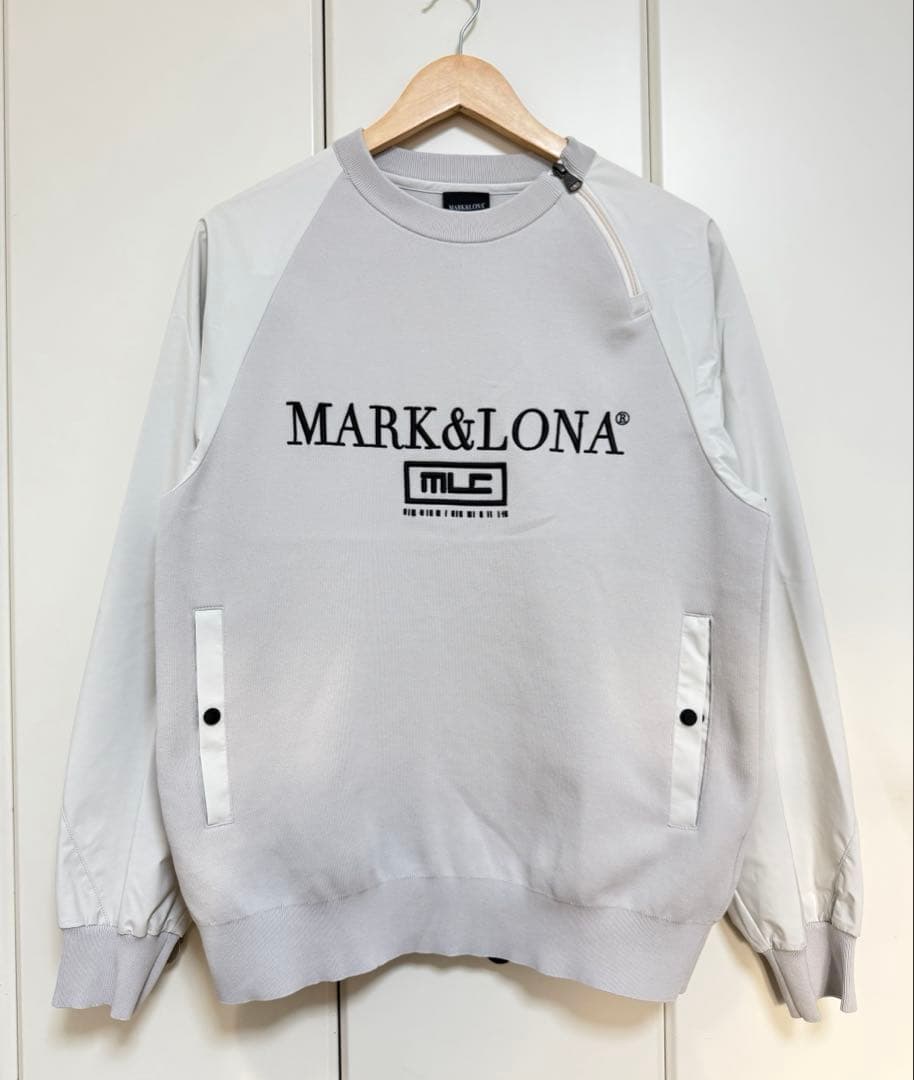 マーク＆ロナ トップス コンビネーションプルオーバー ライトグレー