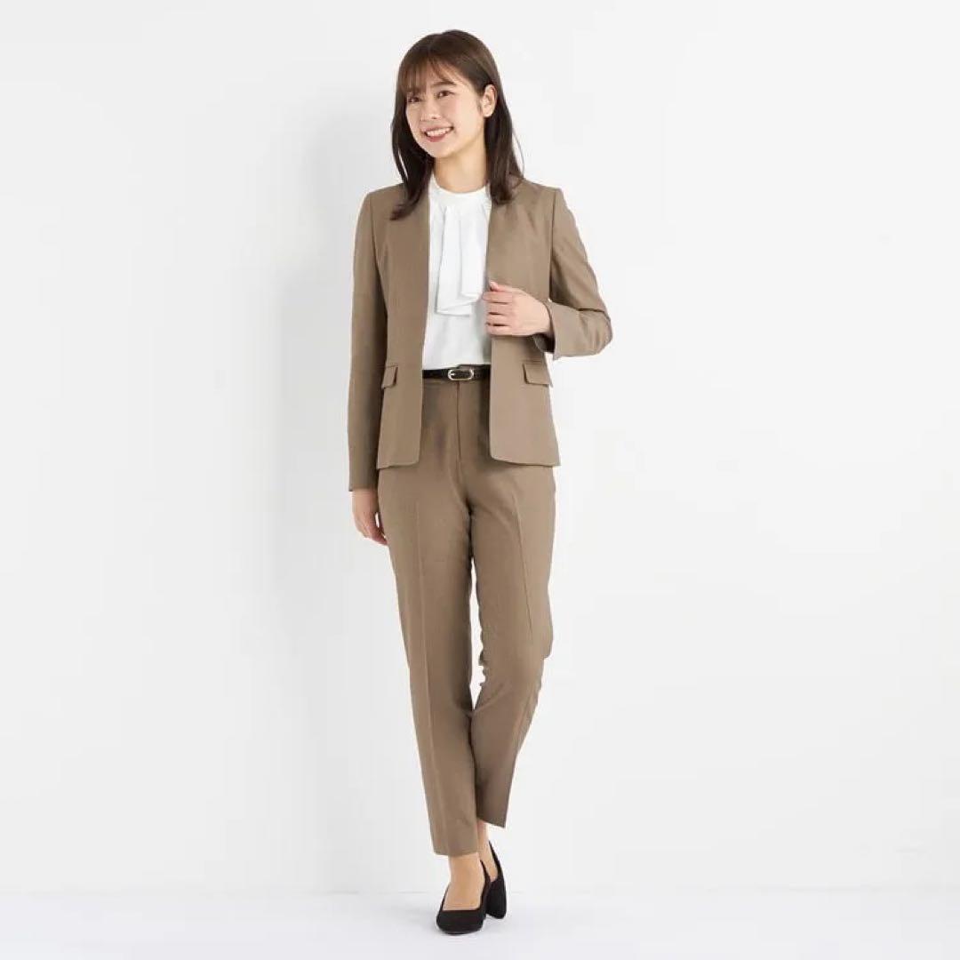 AOKI ブラウン ベージュ スーツ セットアップ　LES MUES