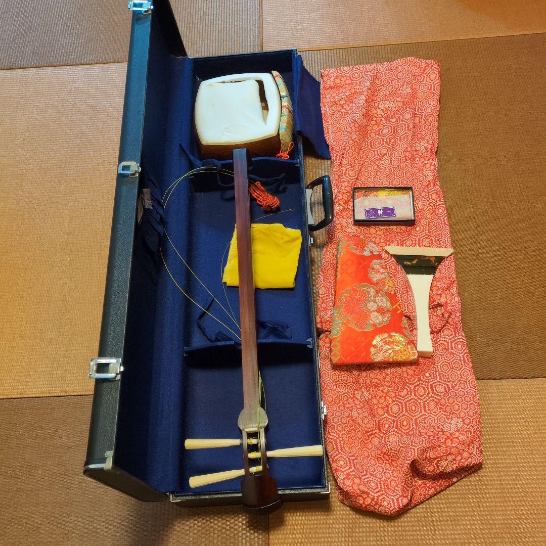ジャンク品★三味線本体と付属品セット