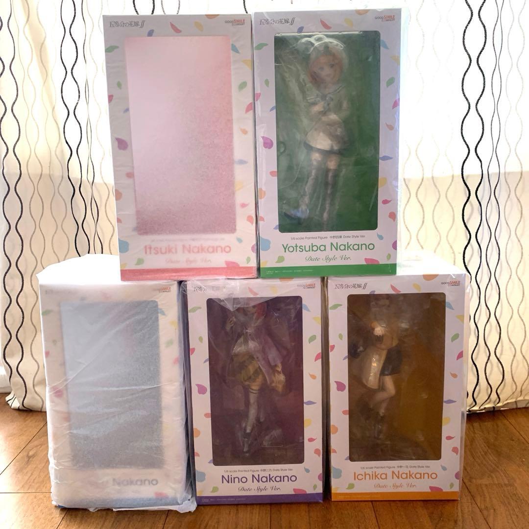 五等分の花嫁 Date StyleデートスタイルVer. フィギュア　5体セット 中古】(本体A/箱B)五等分の花嫁∬ 中野五月 Date Style Ver. 1/6 完成