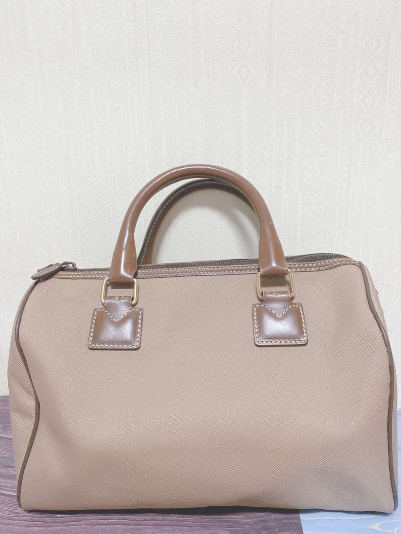 HUNTING WORLD ベージュ キャンバス ミニボストンバッグ - メルカリ