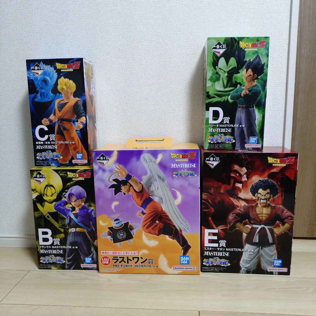 ドラゴンボール　一番くじ　未来への決闘　B、C、D、E、ラストワン5体セット