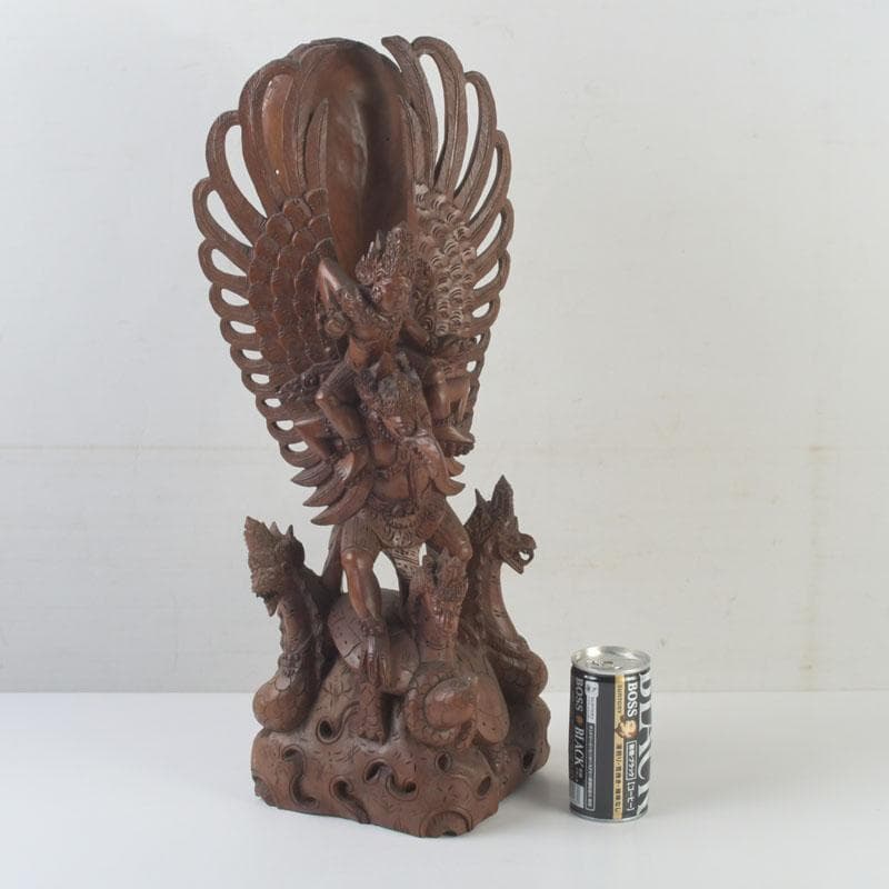 バリ島　インドネシア　木彫　ガルーダ像　置物　C　9848A