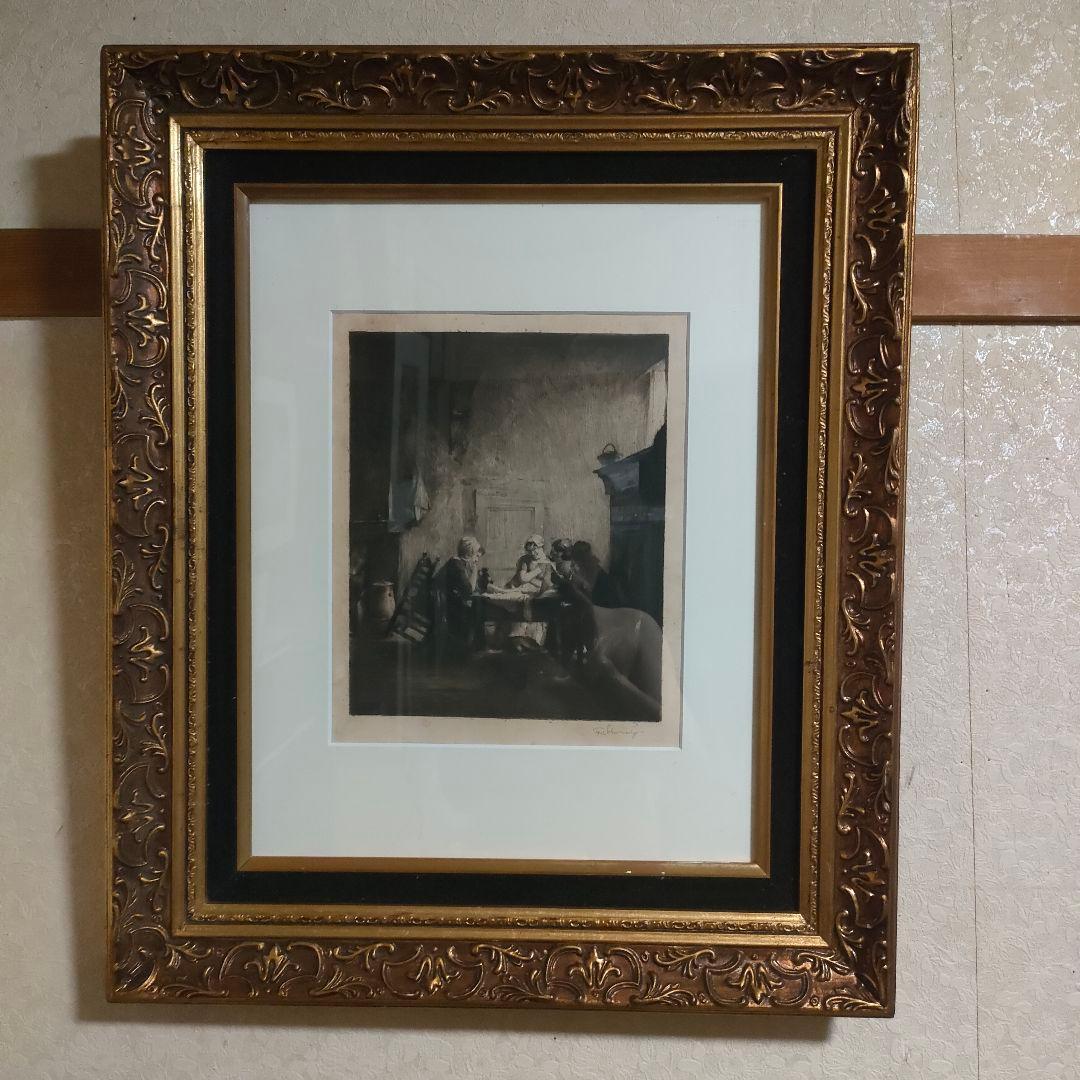 1897年のエッチング　フェルディナンド・シュムッツァー作品　直筆サイン