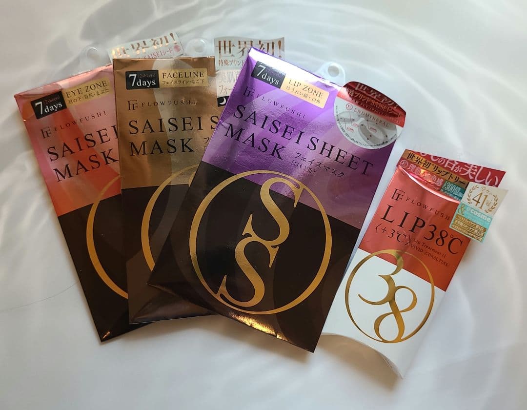FLOWFUSHI☆SAISEIシート マスク☆LIP38℃リップトリートメント