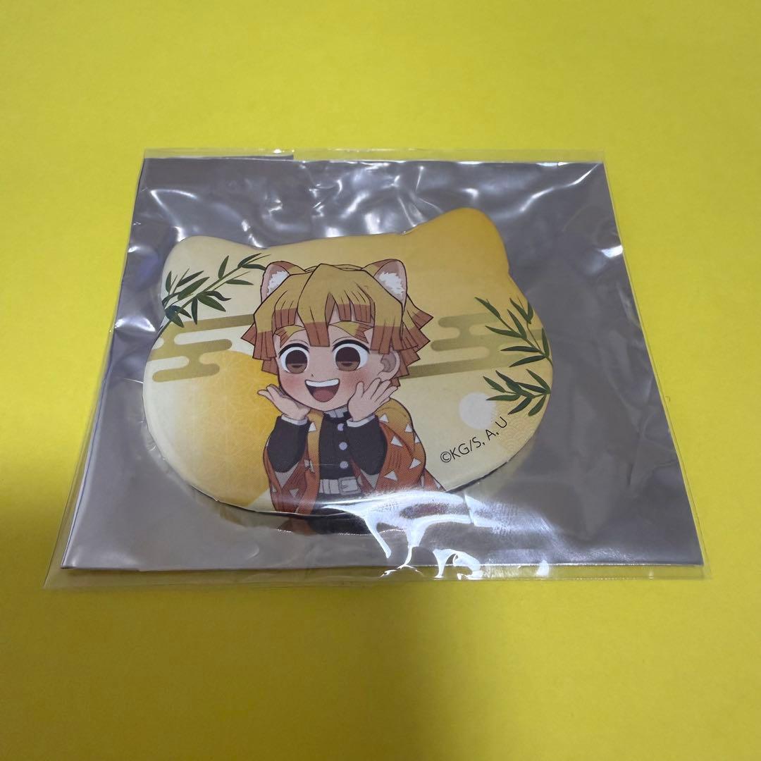 鬼滅の刃 ナンジャタウン 特別任務賞 ねこ型缶バッジ 我妻善逸