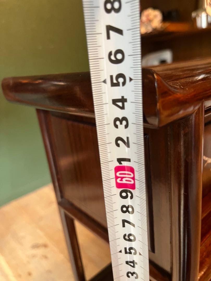 ジョンジョン様専用＊螺鈿 紫檀 茶箪笥 飾り棚 小ぶり 違い棚 和風