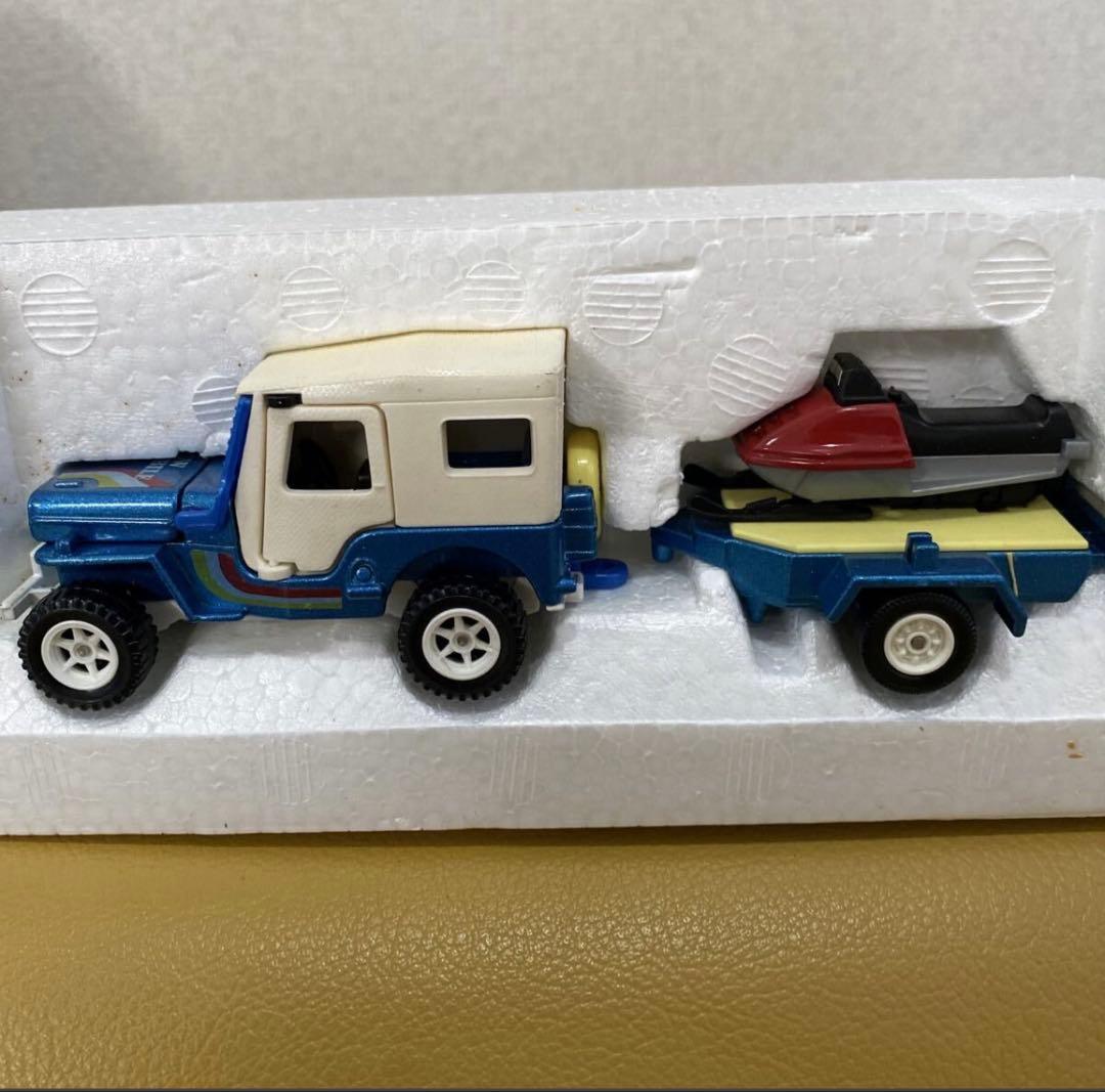 箱付・スノーモービル付】トミカダンディ三菱ジープトレーラー