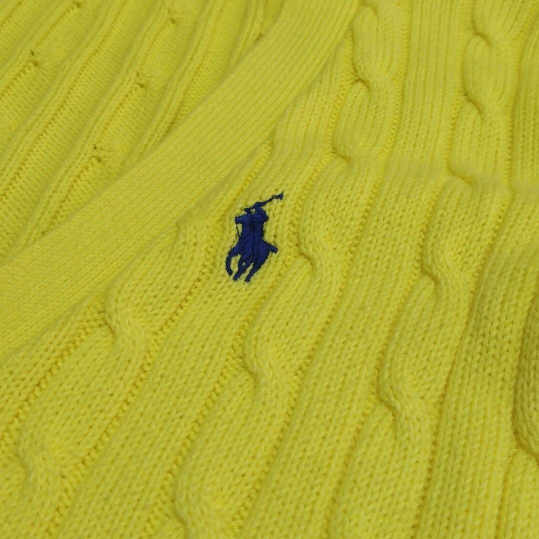 ポロラルフローレン コットン ケーブルニットカーディガン ポニー刺繍S