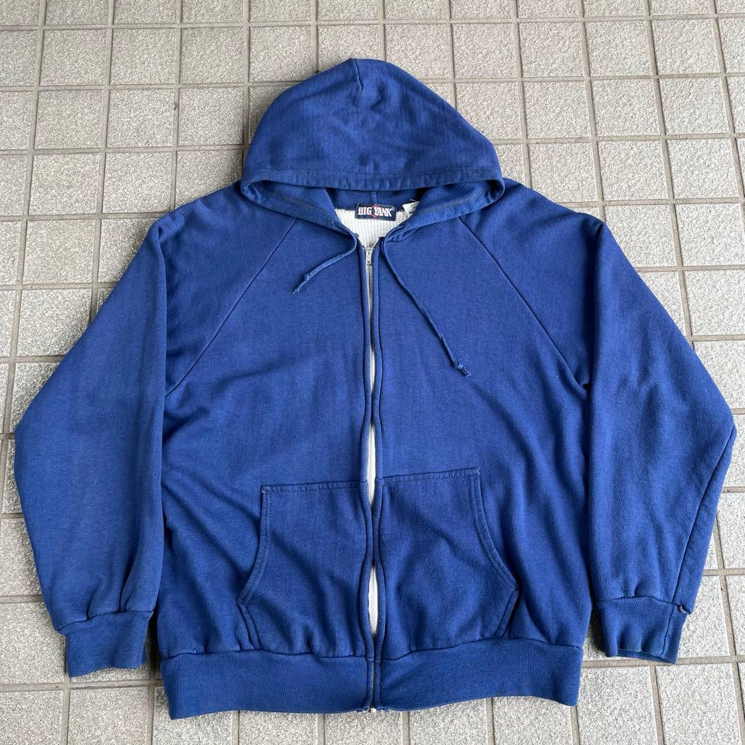 古着】BIGYANK ジップパーカー 裏サーマル - メルカリ