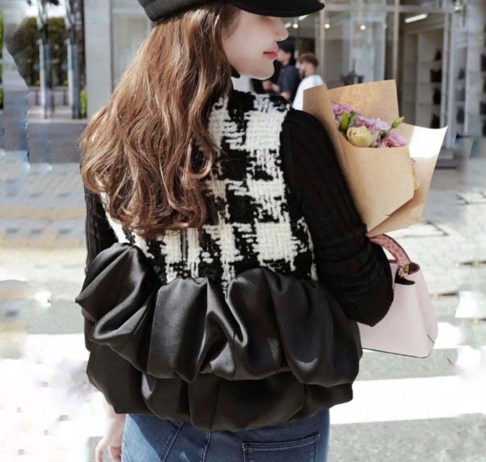 sheller gingham tweed bloom tops - メルカリ