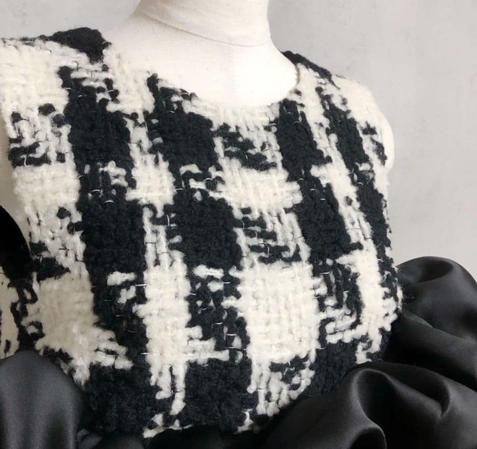 sheller gingham tweed bloom tops - メルカリ