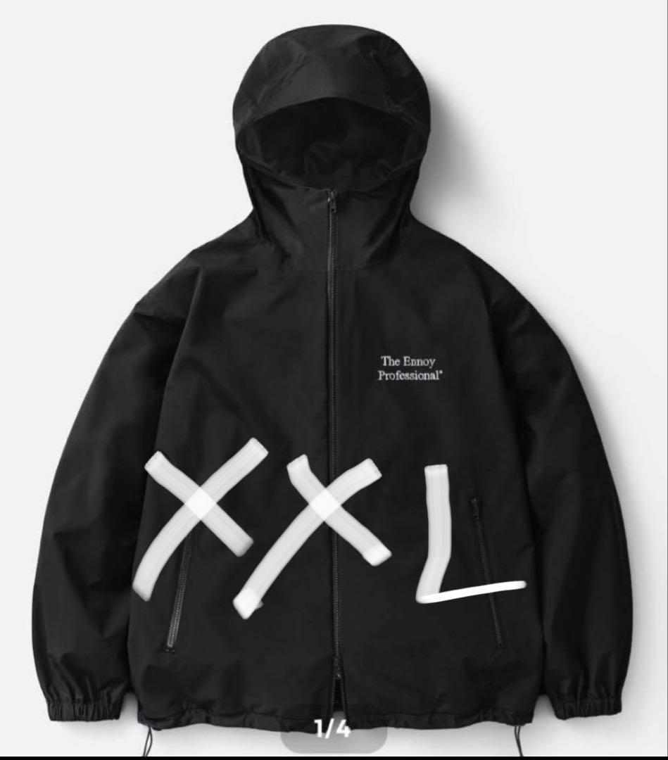 ジャケット・アウター 3LAYER SHELL HOODIE (BLACK) ennoy XXL