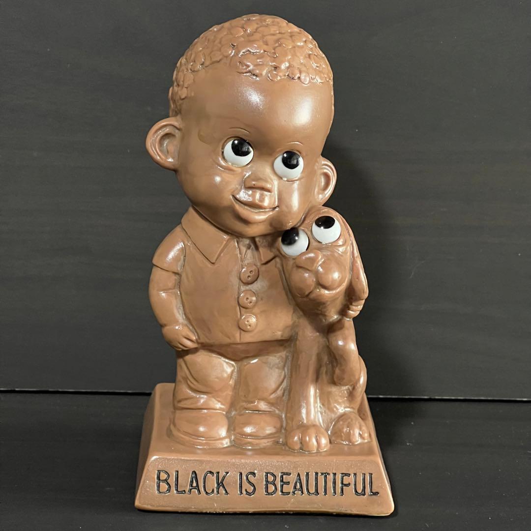 70s ビンテージ メッセージドール BLACK IS BEAUTIFUL 黒人