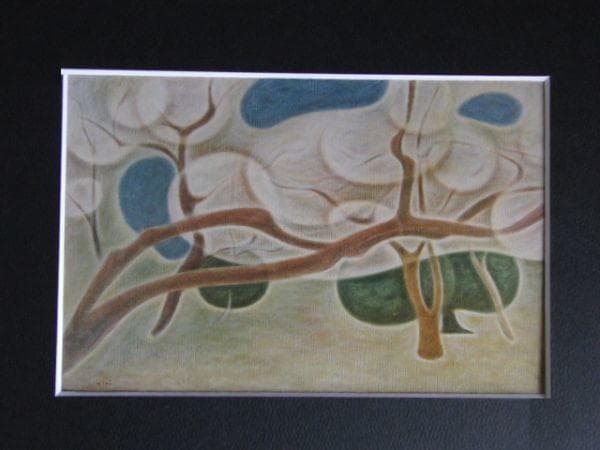 牛島憲之、【はな】、希少な大判額装用画集より、新品額装付、状態良好