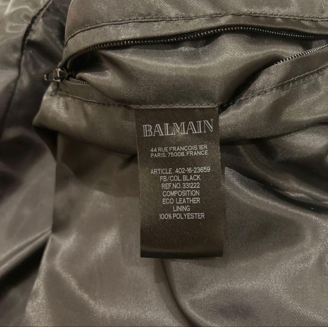 BALMAIN エコレザー ライダースジャケット サイズ50 - メルカリ