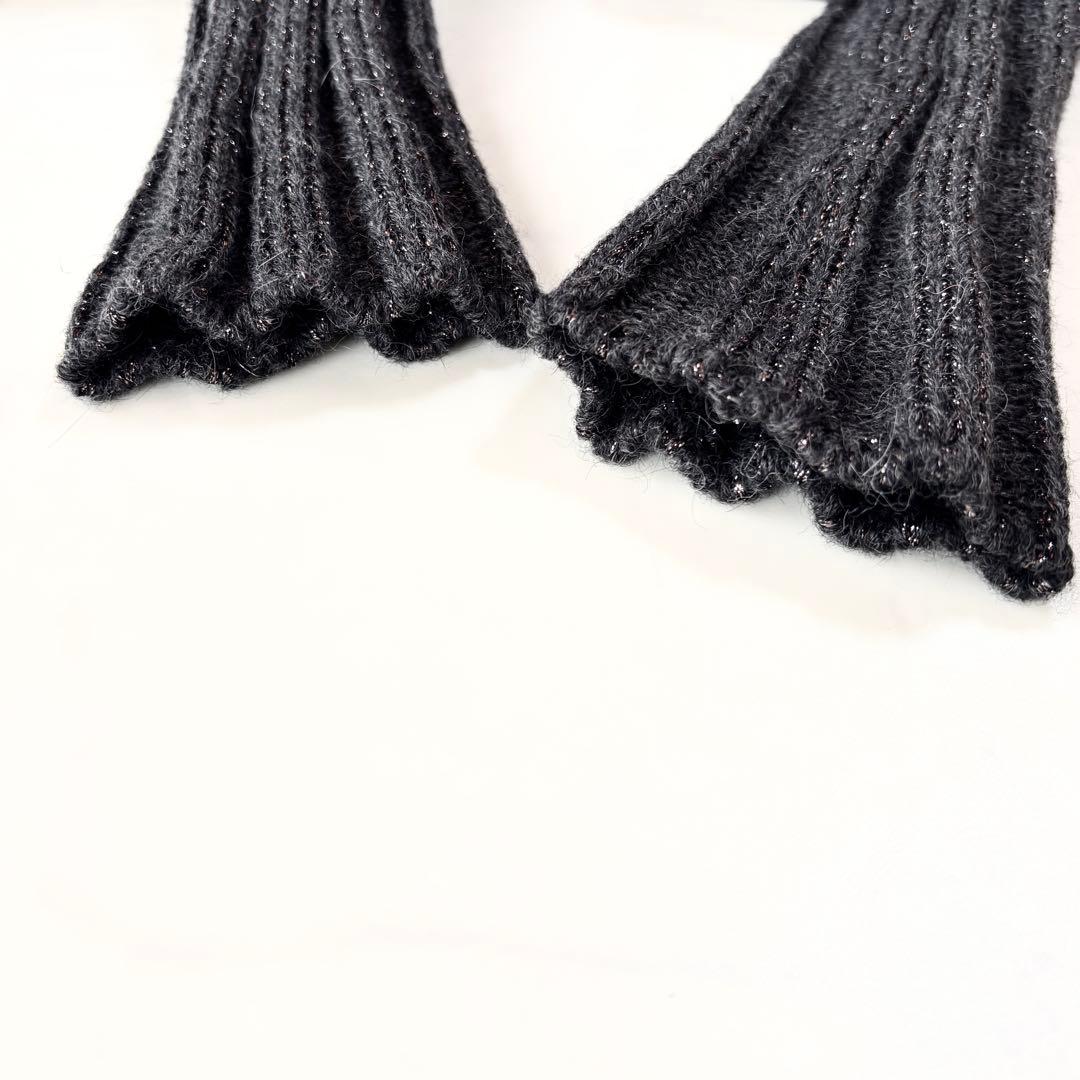 美品✨マックスマーラ ダウンコート 異素材切替 ニット袖 ブラック 42