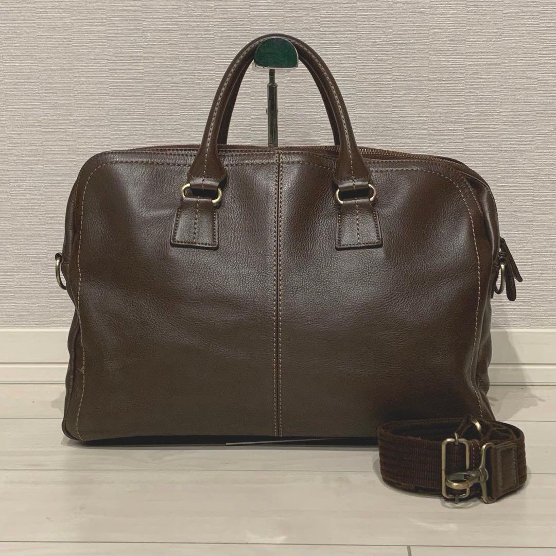 美品✨土屋鞄 プロータ 2way ブリーフケース レザー ブラウン A4 大容量