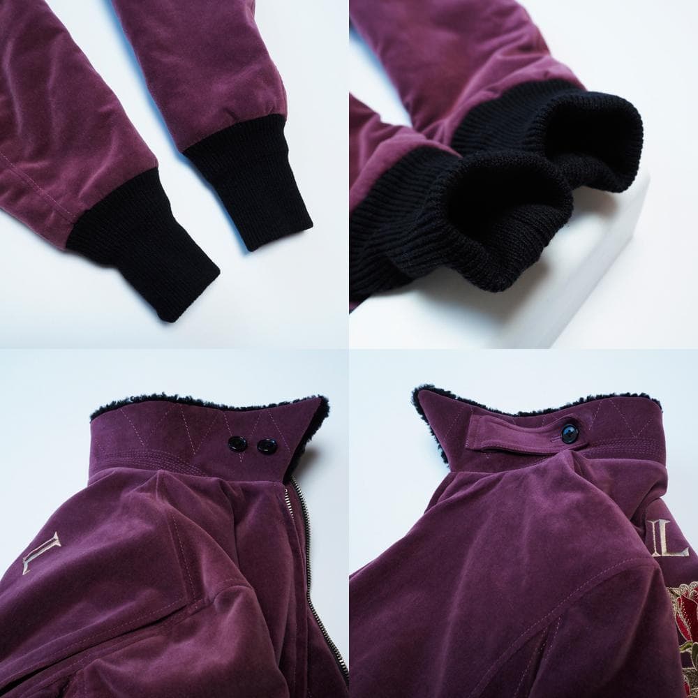 珍品 Dry Bones アングラサッドANGLASAD 別珍フライトスカジャン