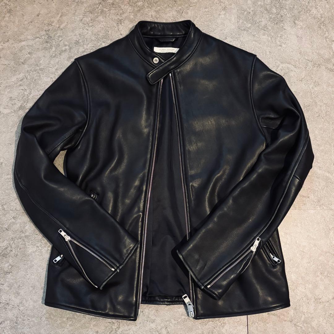 ジャーナルスタンダード　レザージャケット ライダース　ブラック　羊革 メンズM