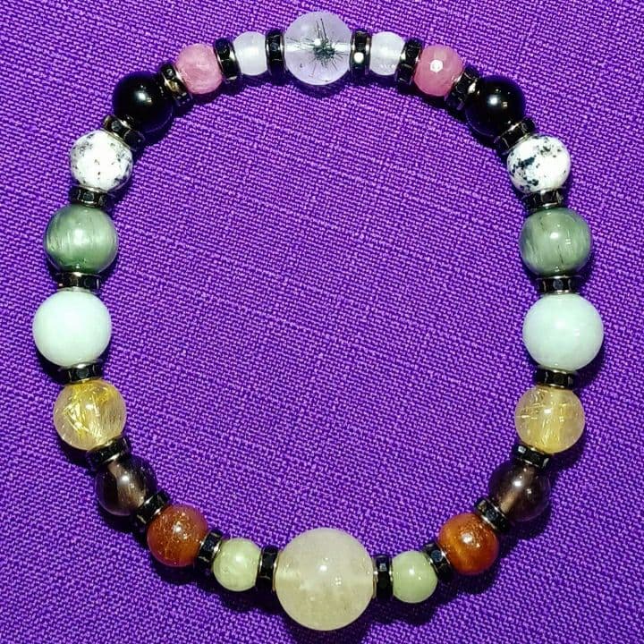 タリカム様◇一点物『封神演義ブレスレット』リビアン　八郷雲龍石　ホーランダイト