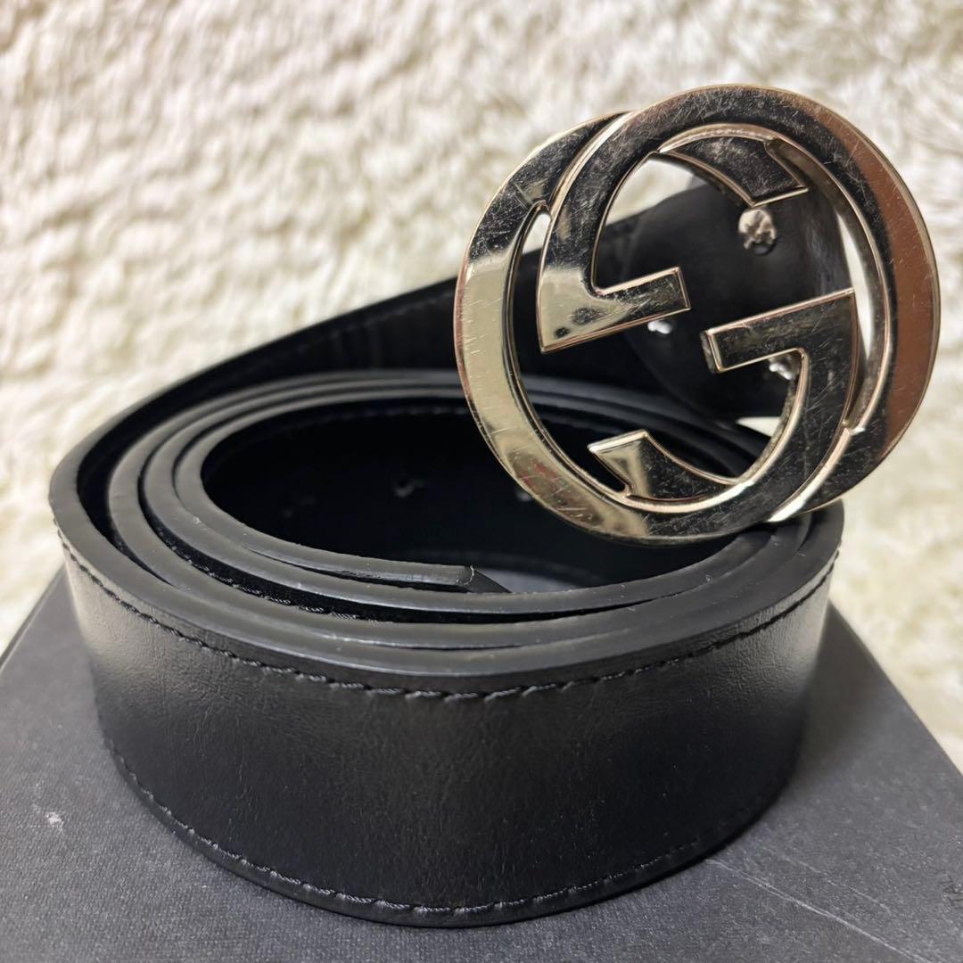 ✨️美品・人気モデル✨GUCCI ベルト インターロッキング GG ゴールド