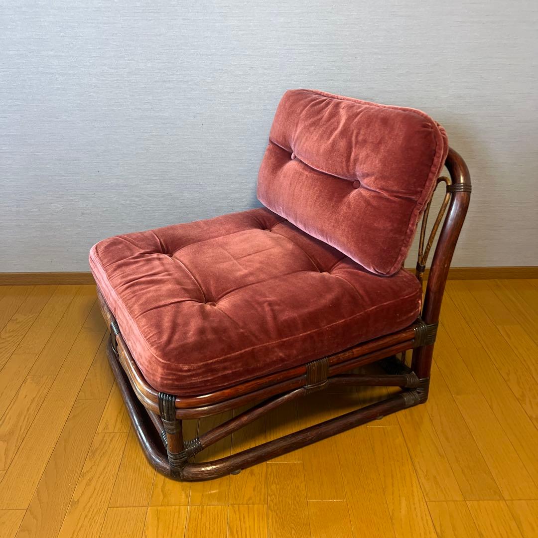 YAMAKAWA ラタン 籐 ヴィンテージ アンティーク ソファ 座椅子 ③