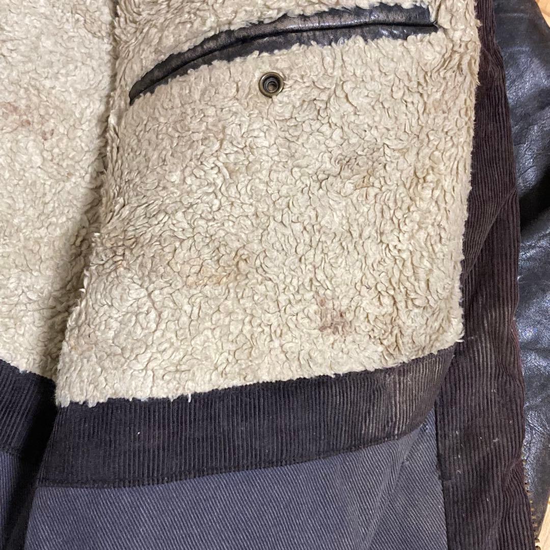 超希少】90's OLD GAP ダメージ加工レザージャケット 黒茶 - メルカリ