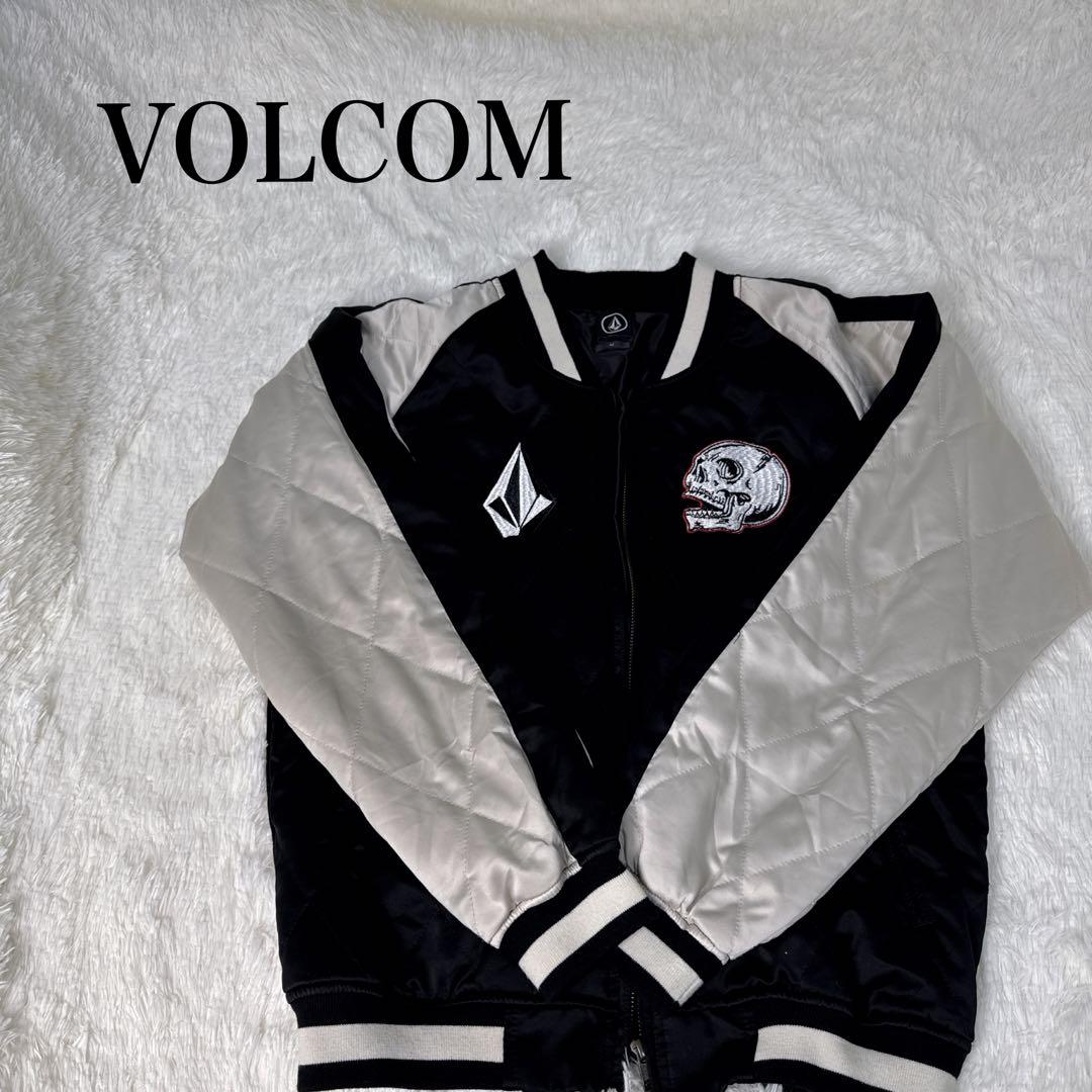 VOLCOM スカル刺繍 スカジャン スケーター スタジャン ストリート