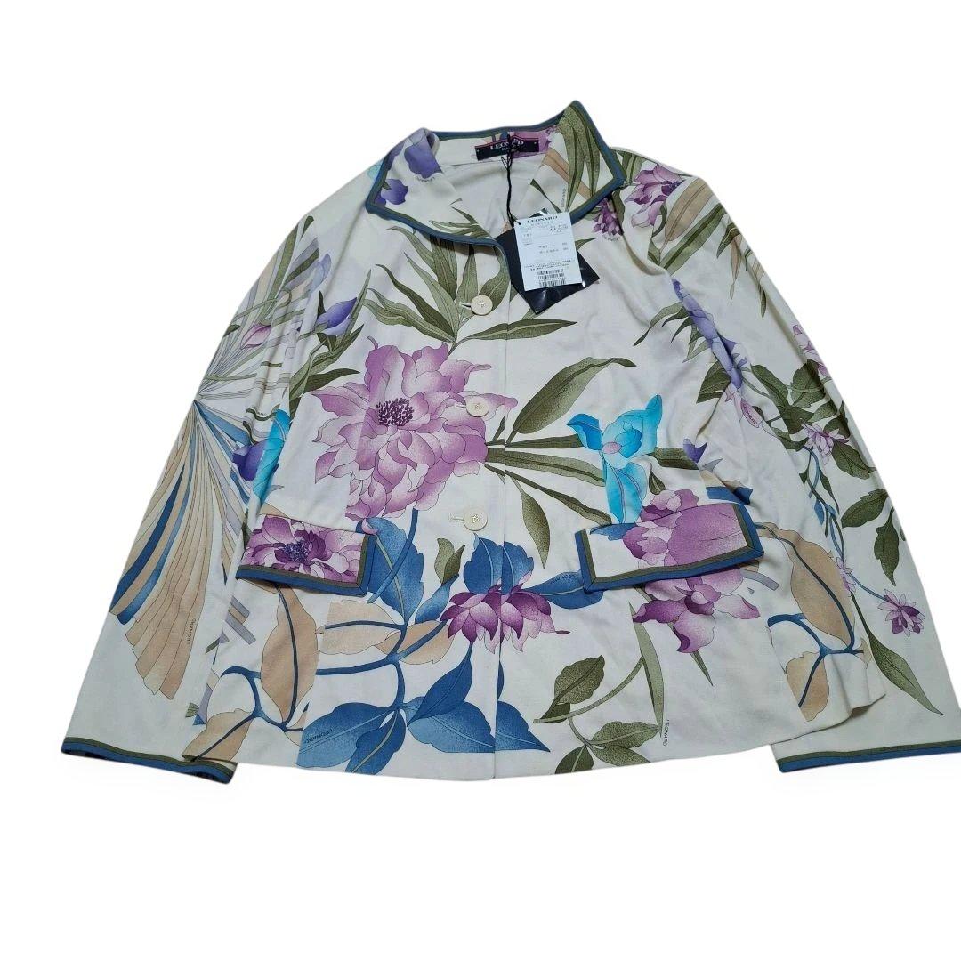 レオナール　ジャケット　花柄　LL　難あり　タグ付き