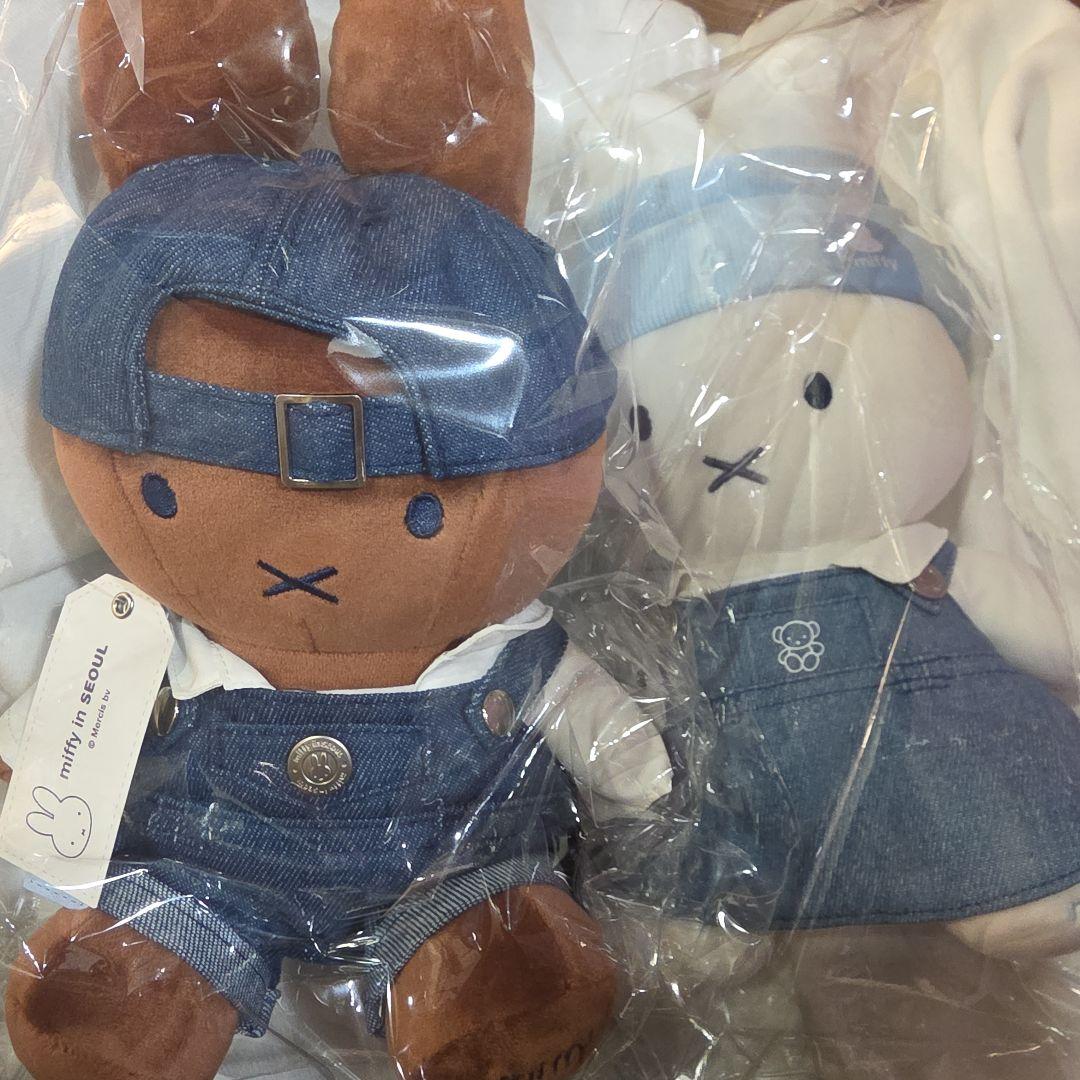 ミッフィーカフェ ソウル デニム ぬいぐるみ ミッフィー メラニー 2体セット