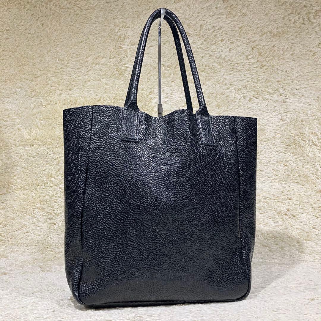 【美品】 ILBISONTE イルビゾンテ トートバッグ レザー ブラック