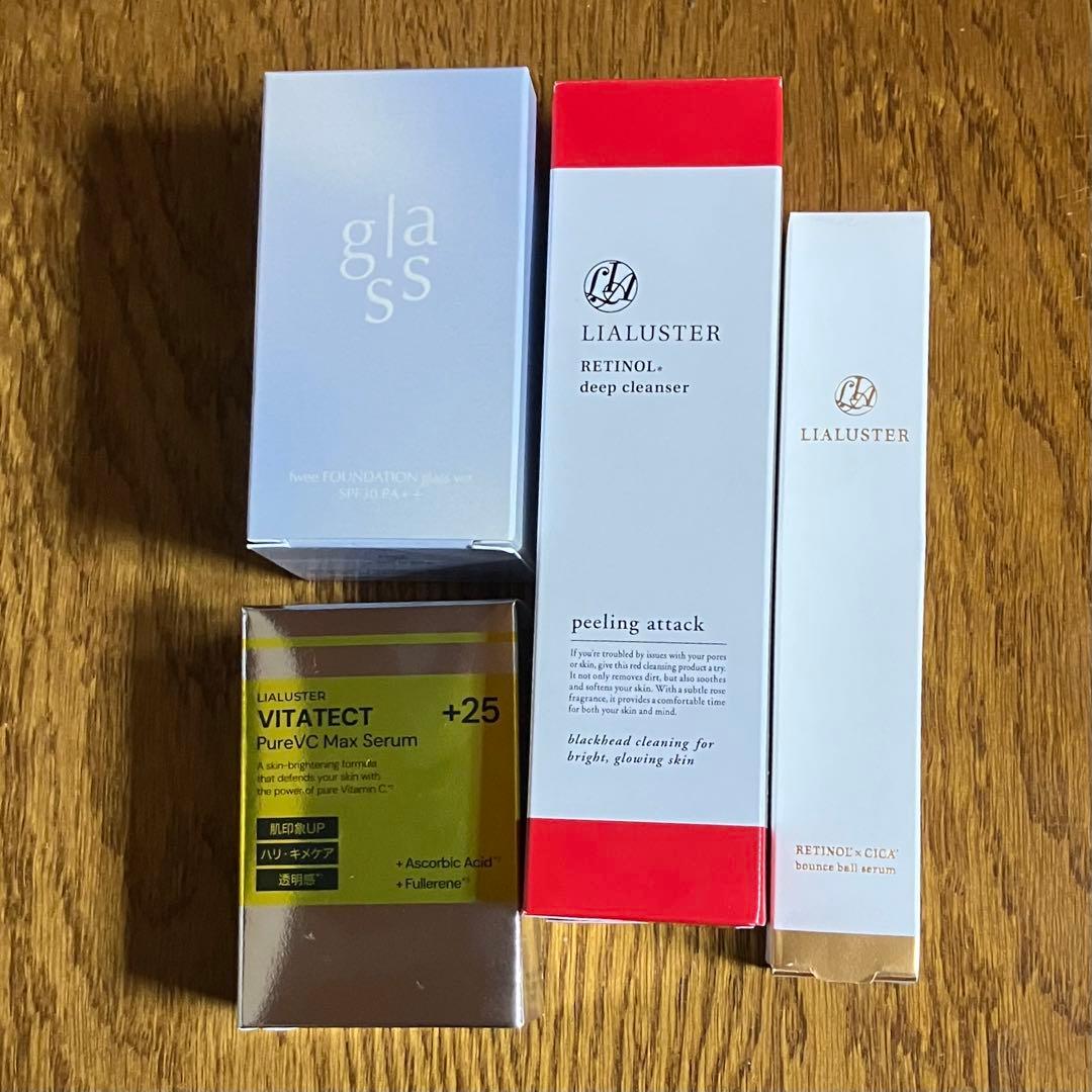 リアラスター　美容液　クレンジング　fwee ファンデーションガラス